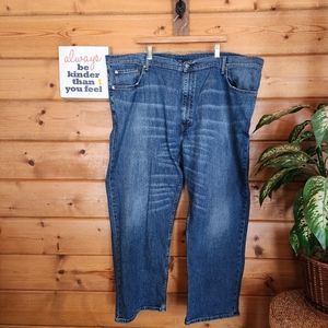 Levi's 💙 559 Relaxed Fit Straight Leg Dark Wash Denim Jeans Stretch Sz 48 X 29"